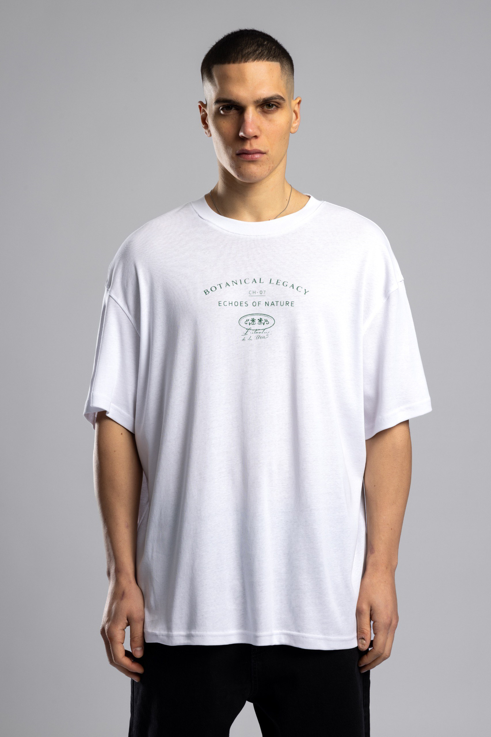 Wholesale Men's Ecru Thin T-shirt 1503W26-26CY-009