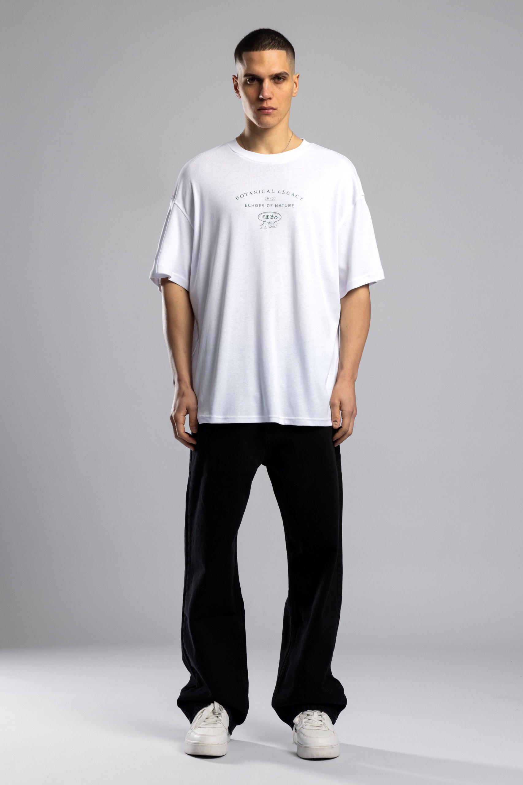 Wholesale Men's Ecru Thin T-shirt 1503W26-26CY-009