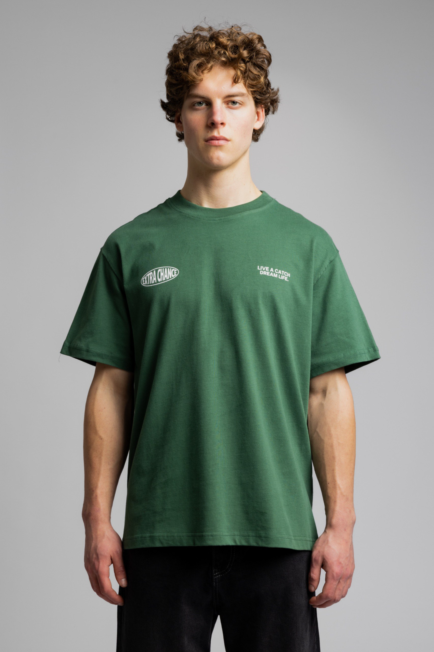 Wholesale Men's Emerald Green Basic T-shirt 1503W26-MRT-26005