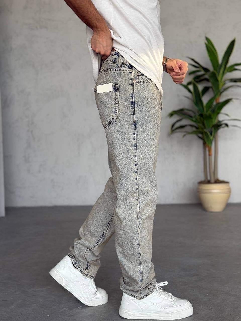 Wholesale Men's Gray Baggy Jeans 1504W26-PNT3272