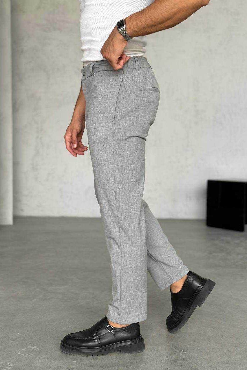 Wholesale Men's Gray Regular Fit Pants 1504W26-PNT5085