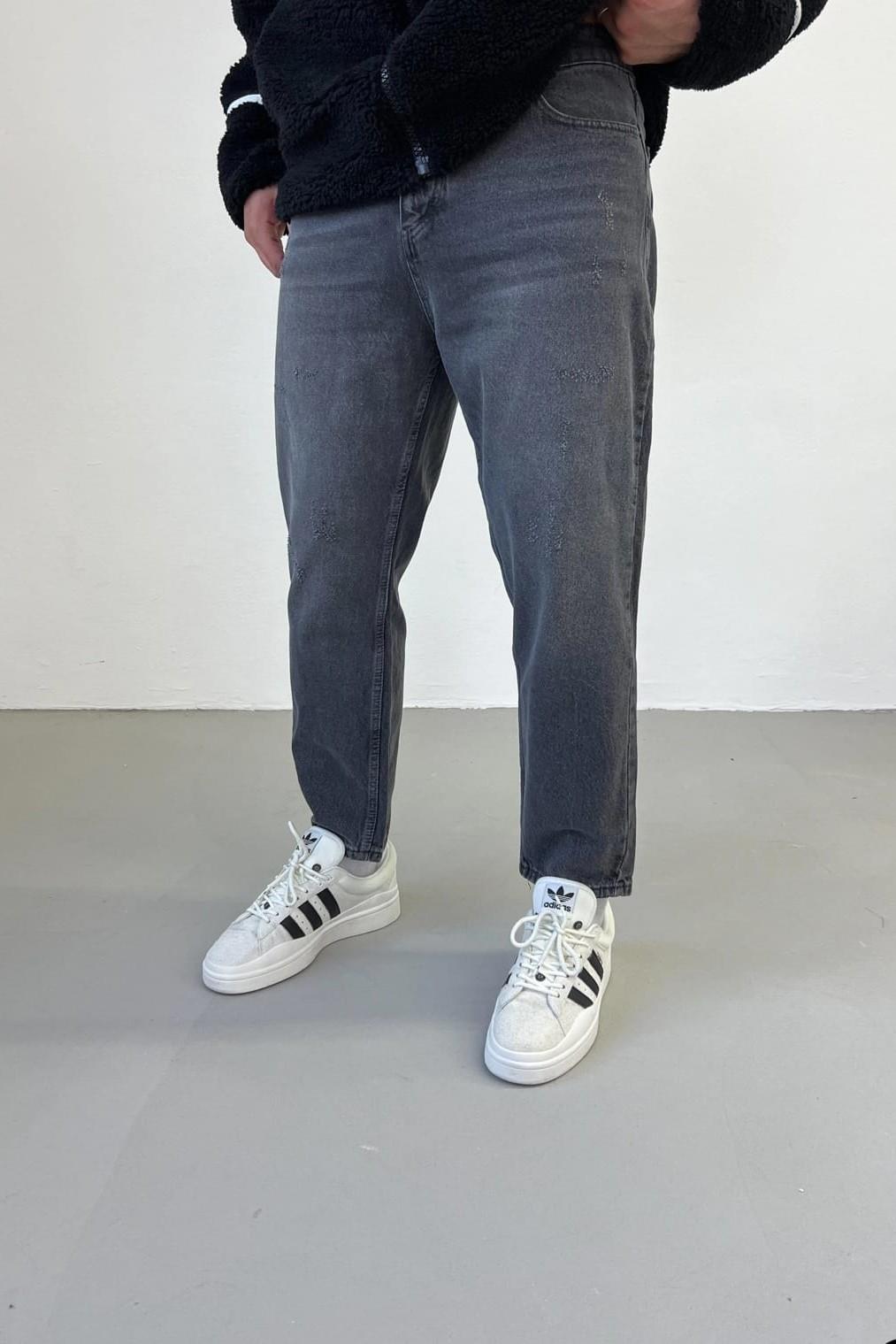 Wholesale Men's Gray Relaxed Fit Jeans 1504W26-PNT2264