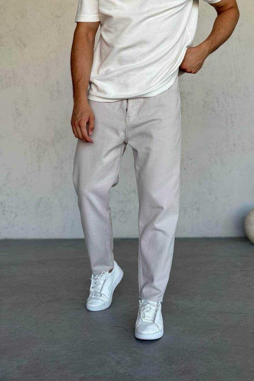 Wholesale Men's Gray Relaxed Fit Jeans 1504W26-PNT3110