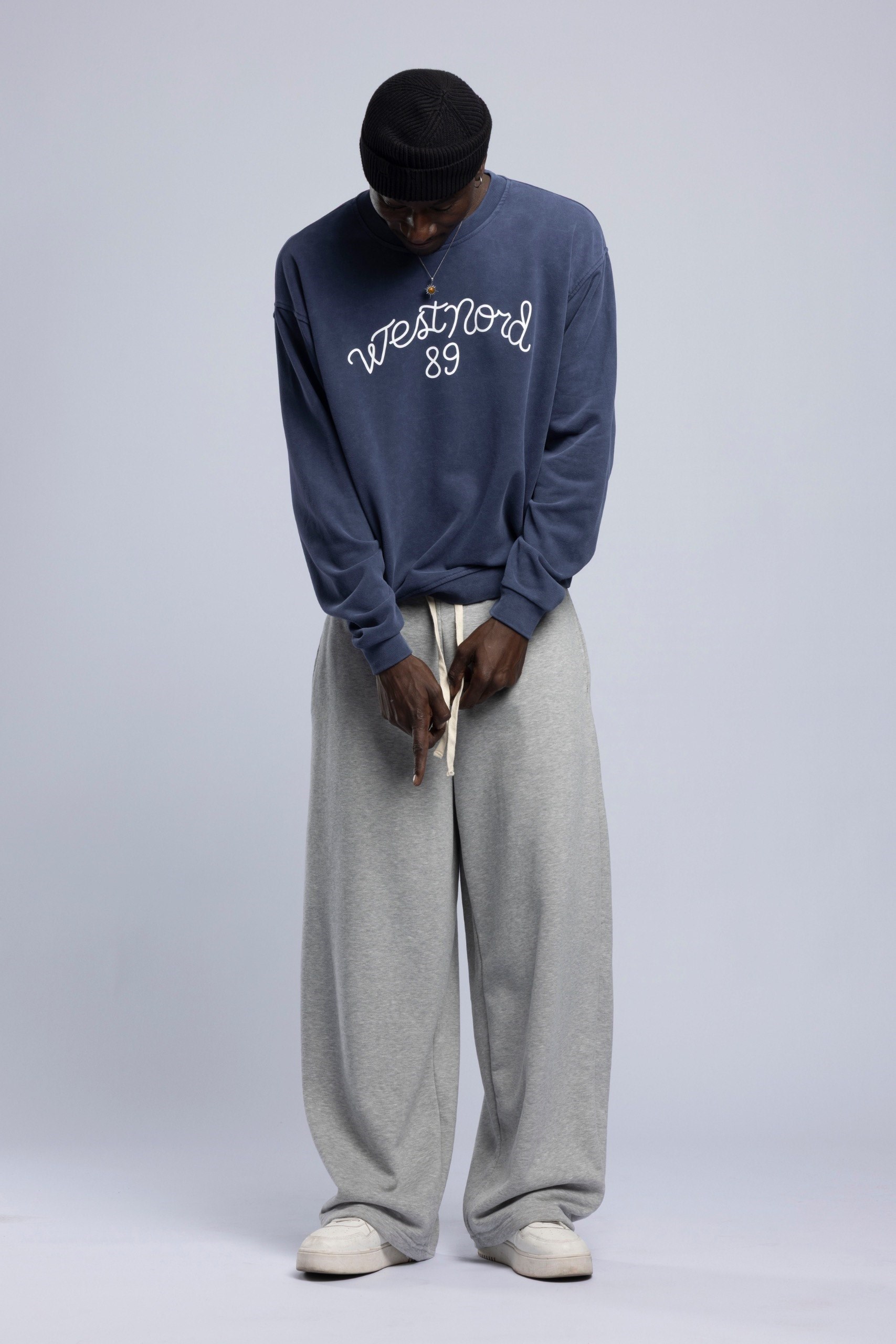 Wholesale Men's Gray Sweat Pants 1503FW27-MRT-6725