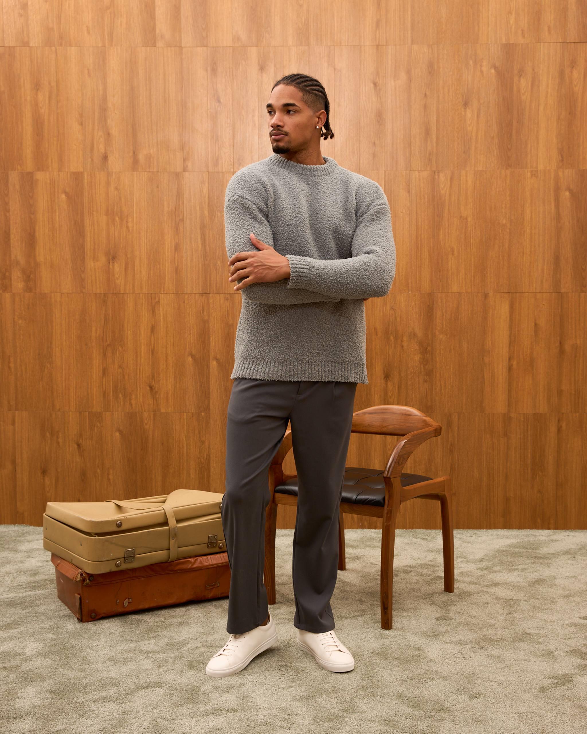 Wholesale Men's Gray Sweater 1603W26-25TK-021