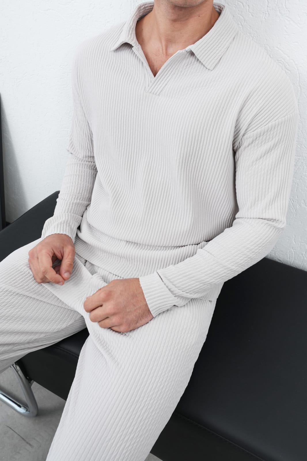 Wholesale Men's Gray Sweatshirt 1601FW26-2316