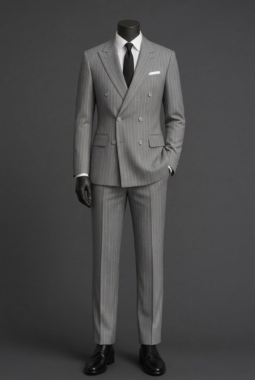 Wholesale Men's Gray Two-Piece Suit 1701-124