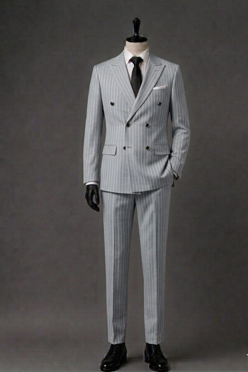 Wholesale Men's Gray Two-Piece Suit 1701-112