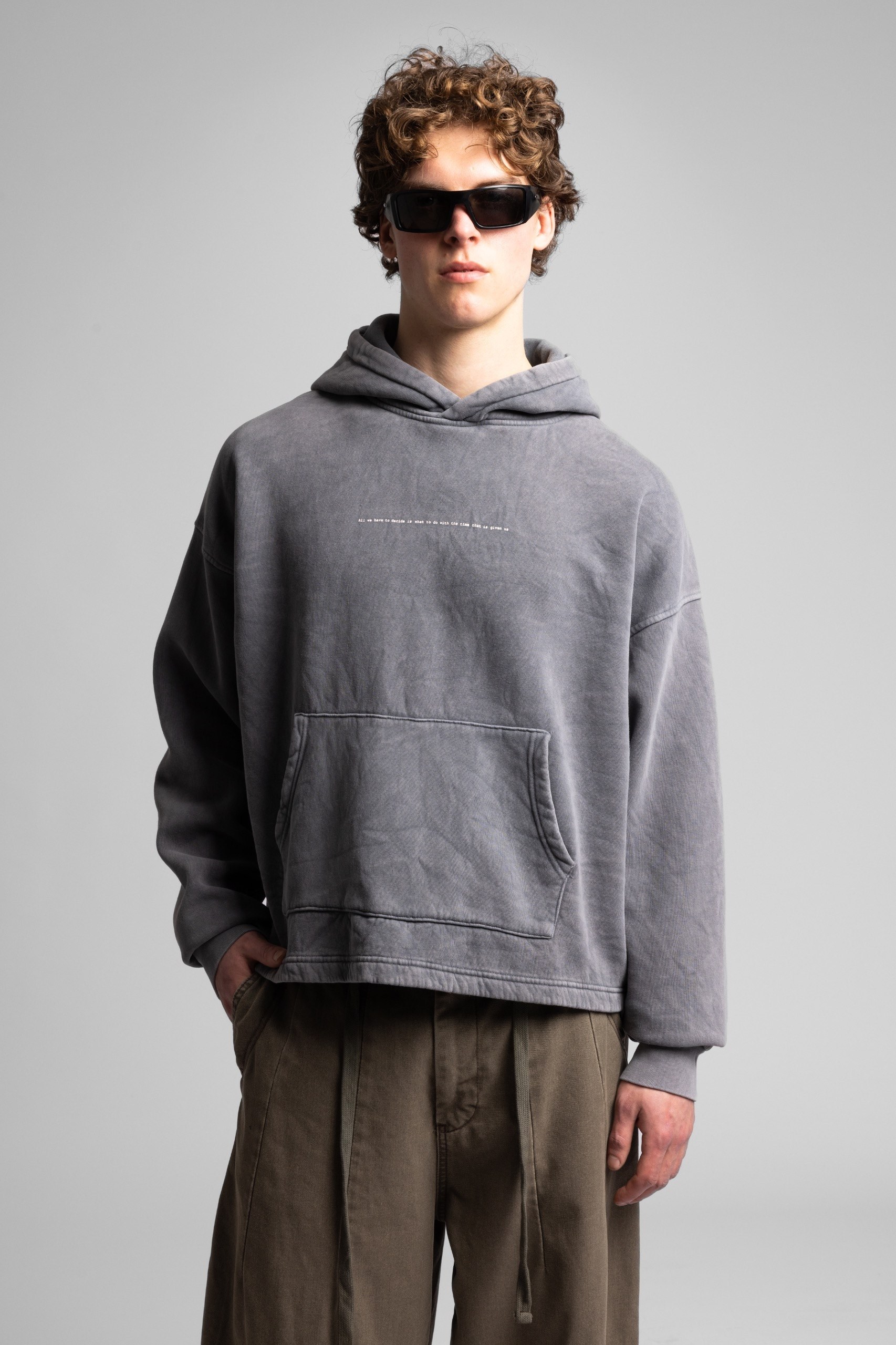 Wholesale Men's Gray Washed Sweatshirt  1503FW27-MRT-4622