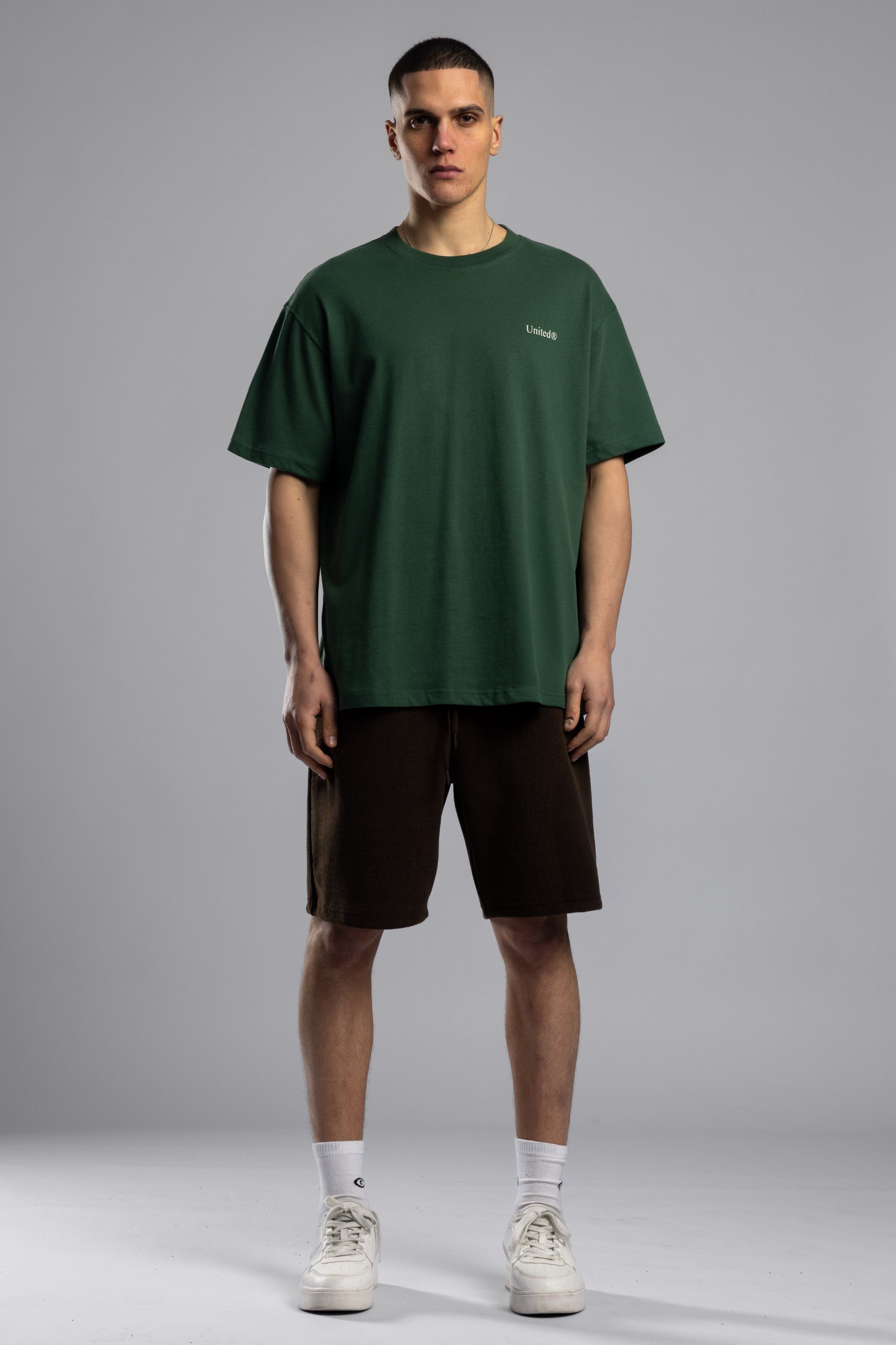 Wholesale Men's Green Printed T-shirt 1503W26-MRT-26009