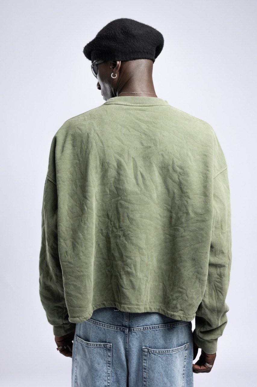Wholesale Men's Green Sweatshirt  1503FW27-MRT-4649