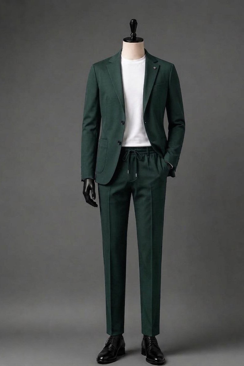 Wholesale Men's Green Two-Piece Suit 1701W26-109