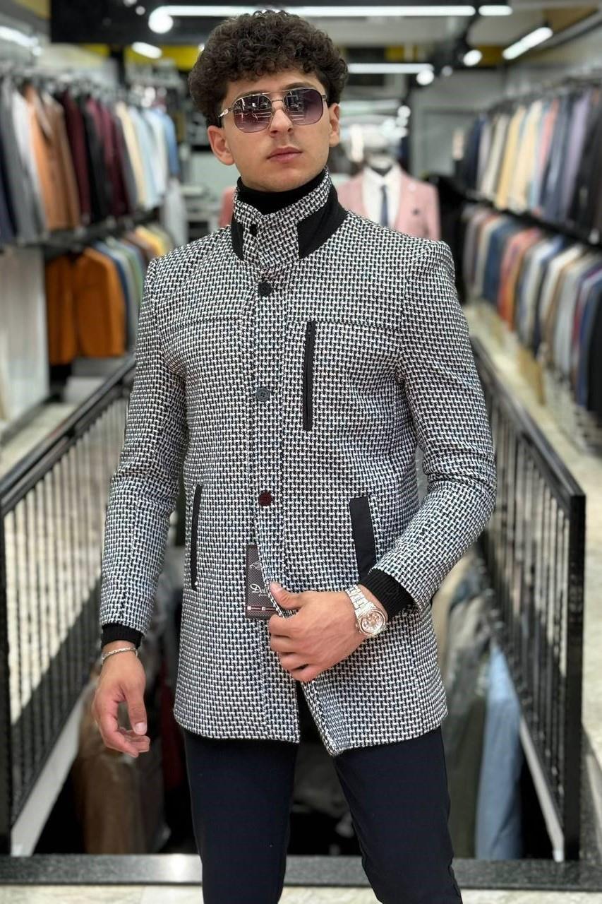 Wholesale Men's Greige Coat 1701W26-047