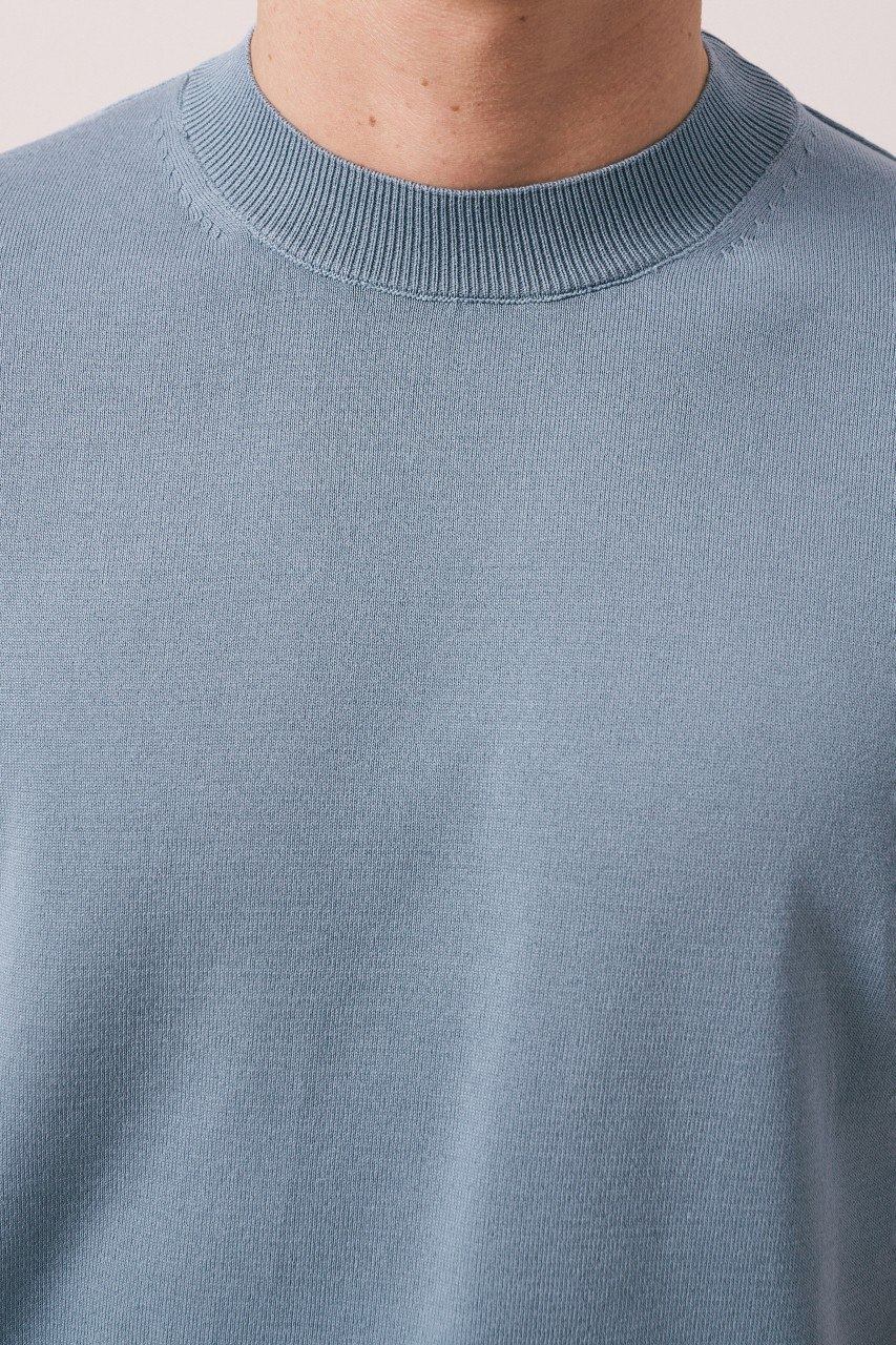 Wholesale Men's Indigo Knit Crew-Neck T-Shirt 1609W26-66606