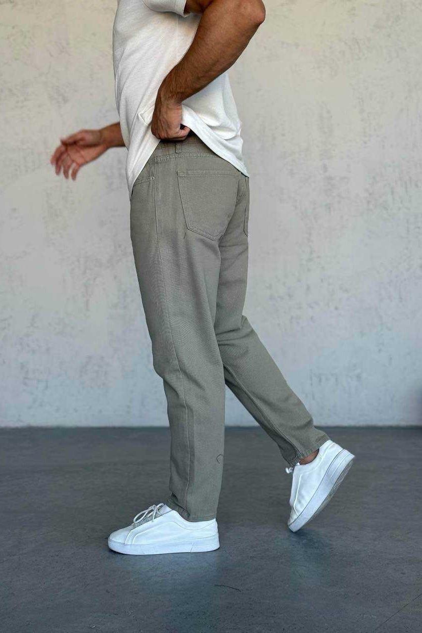 Wholesale Men's Khaki Relaxed Fit Jeans 1504W26-PNT3109