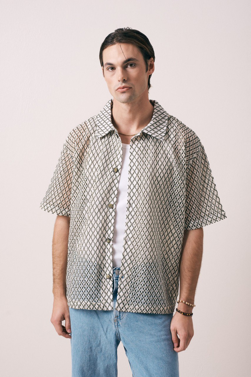 Wholesale Men's Khaki Shirt 1609W26-6372