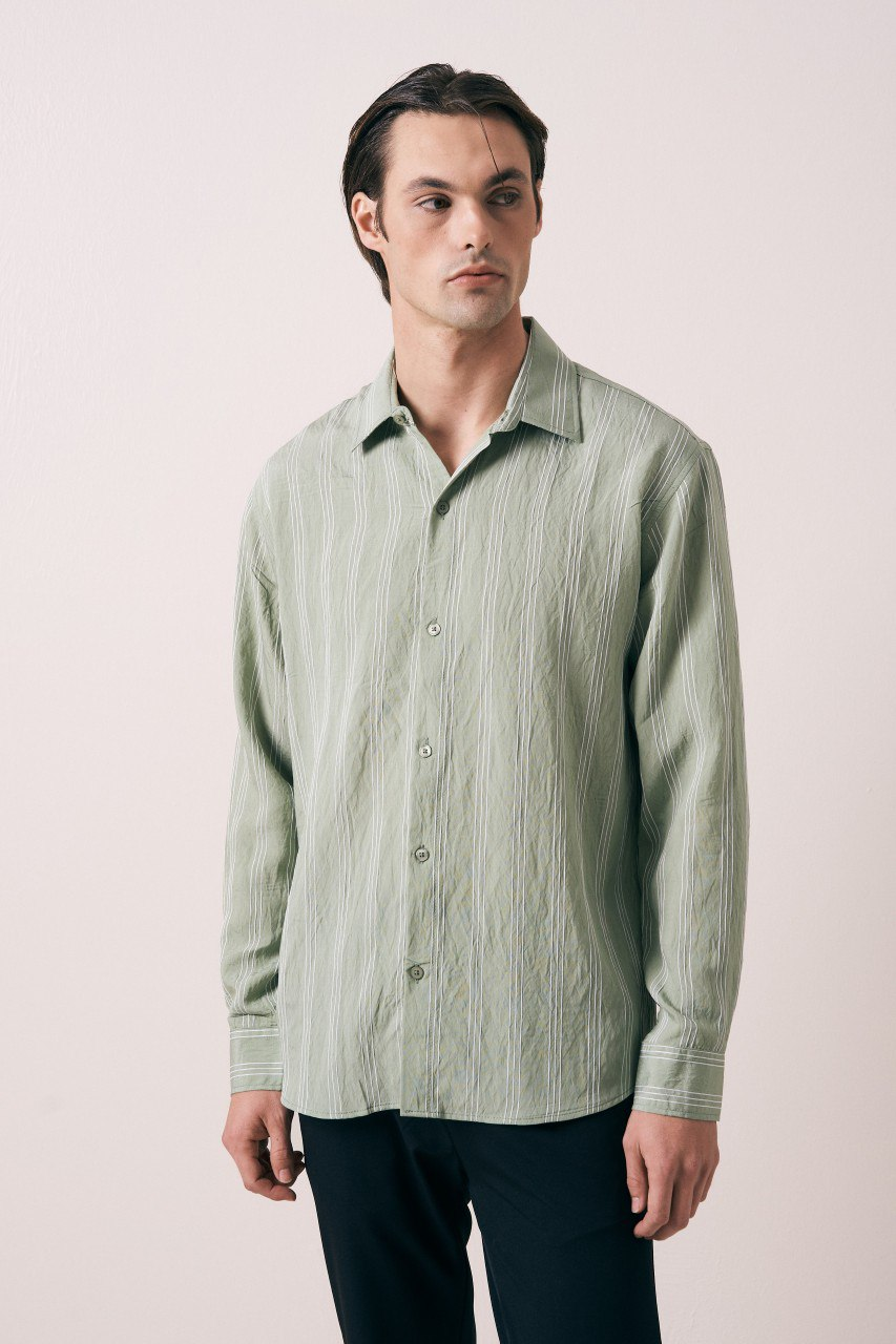 Wholesale Men's Khaki Shirt 1609W26-6393 