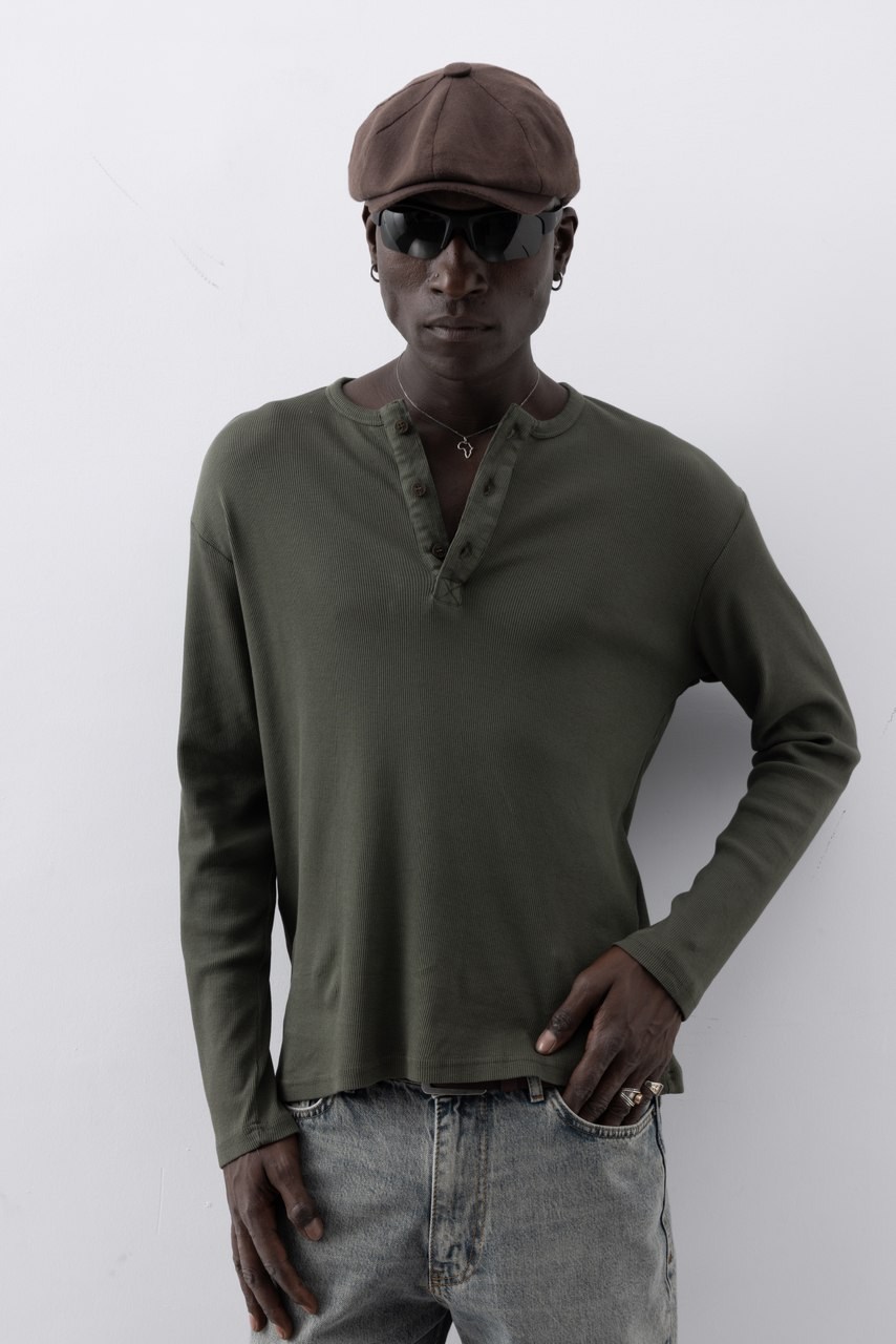 Wholesale Men's Khaki Sweater 1503FW27-MRT-27104