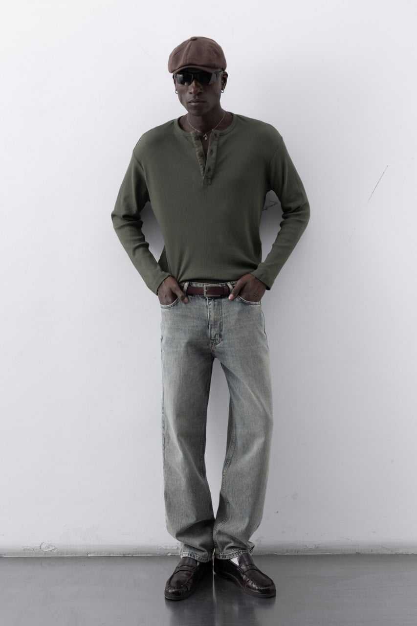 Wholesale Men's Khaki Sweater 1503FW27-MRT-27104