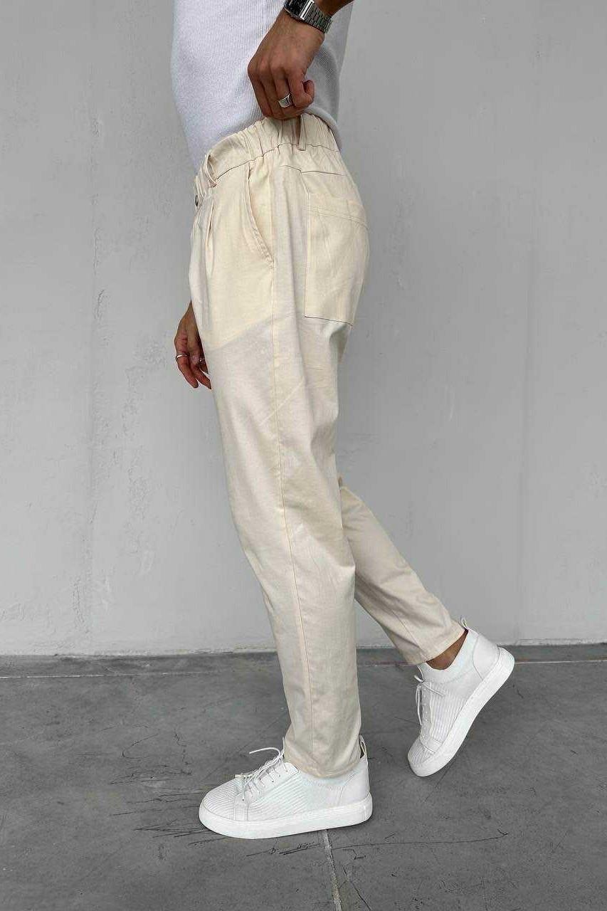 Wholesale Men's Light Beige Regular Fit Pants 1504W26-PNT5002