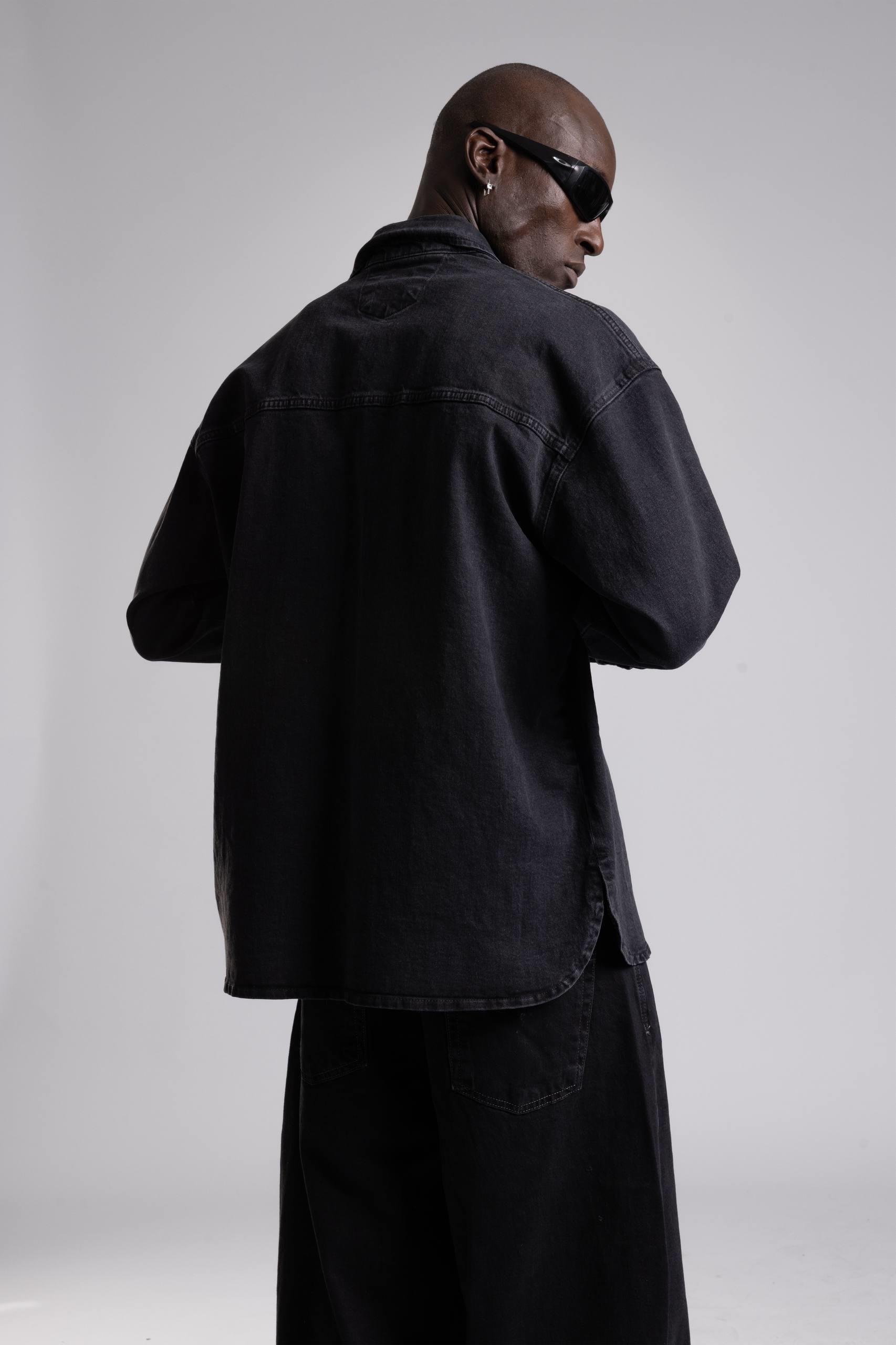 Wholesale Men's Light Black Jean Jacket  1503W26-1507-27