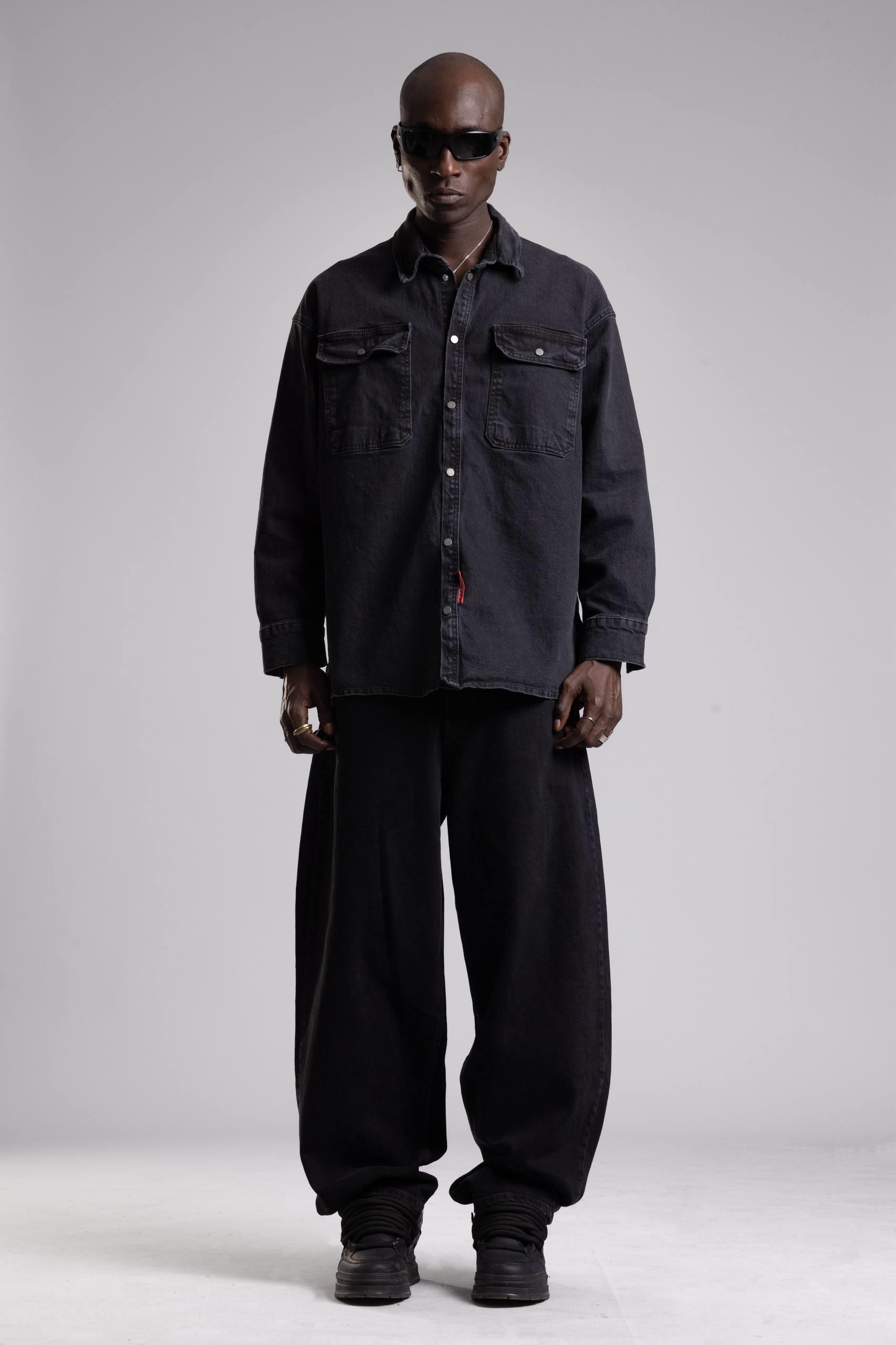 Wholesale Men's Light Black Jean Jacket  1503W26-1507-27