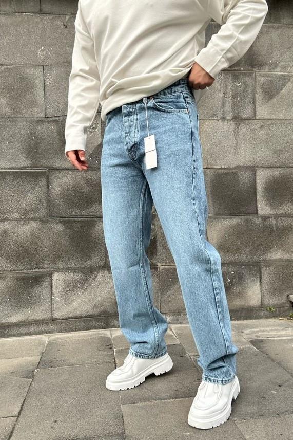 Wholesale Men's Light Blue Baggy Jeans 1504W26-PNT2112