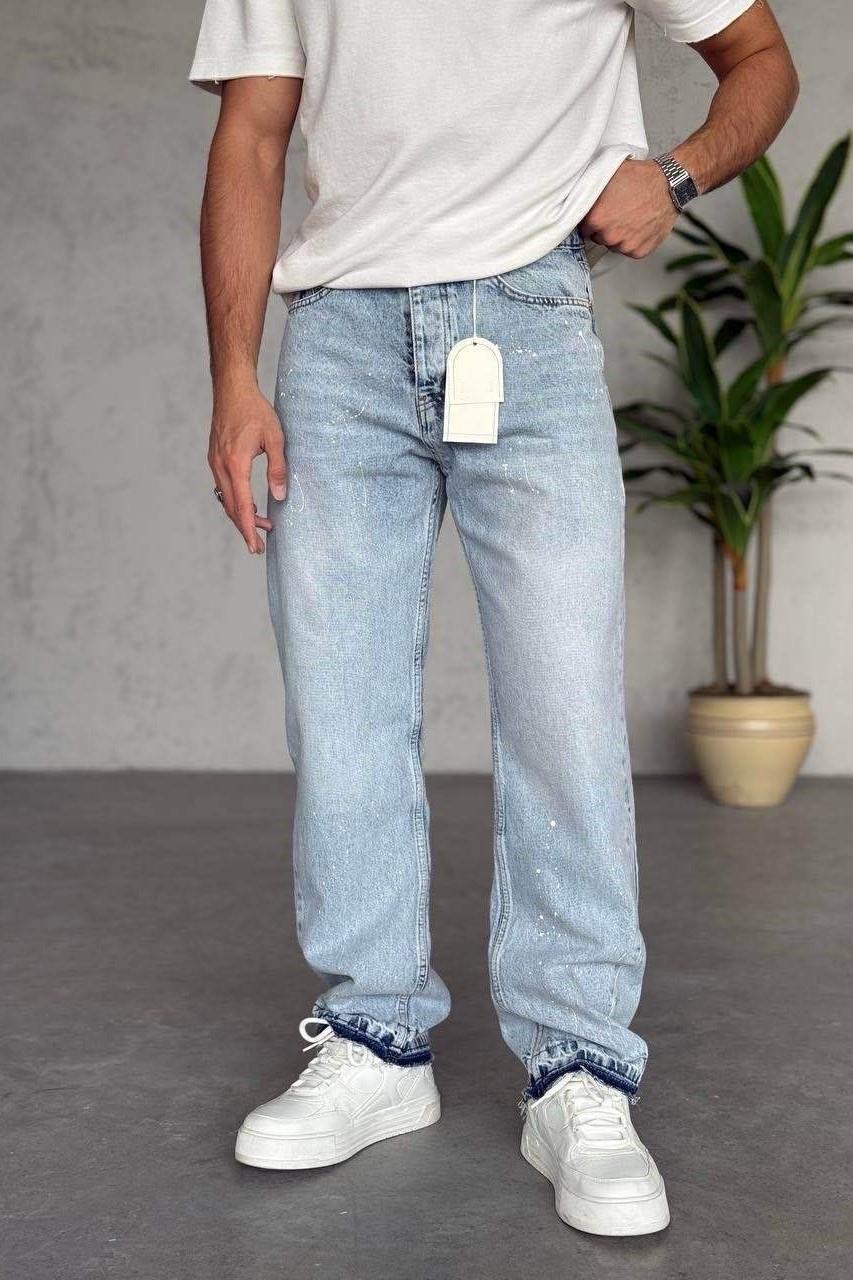 Wholesale Men's Light Blue Baggy Jeans 1504W26-PNT3260
