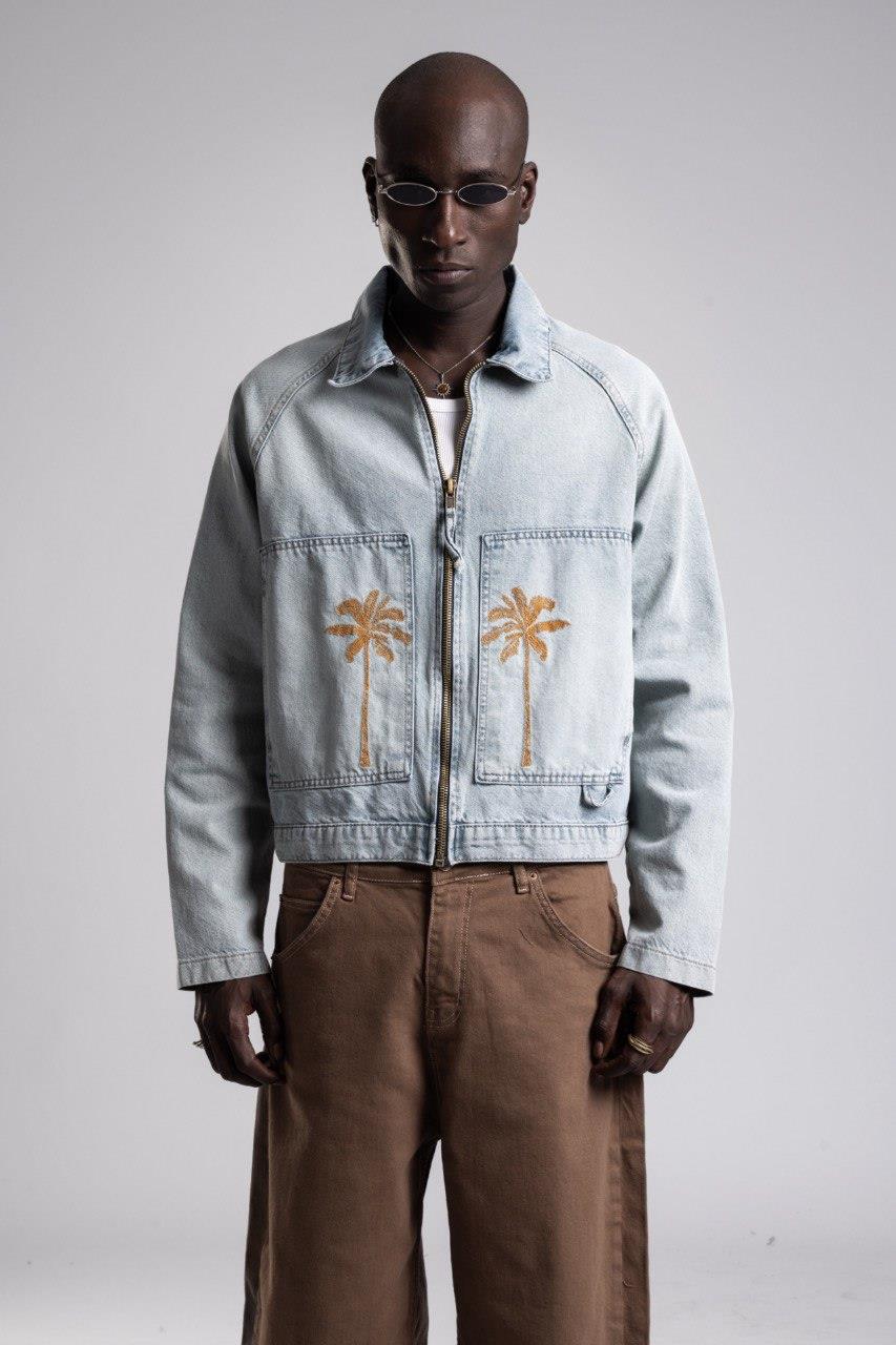 Wholesale Men's Light Blue Jean Jacket  1503W26-4598-1