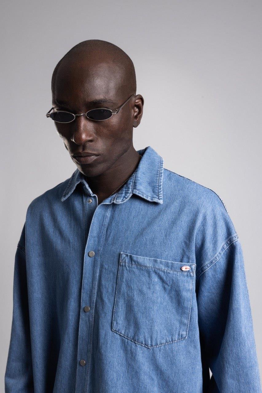 Wholesale Men's Light Blue Jean Shirt 1503W26-1643-12