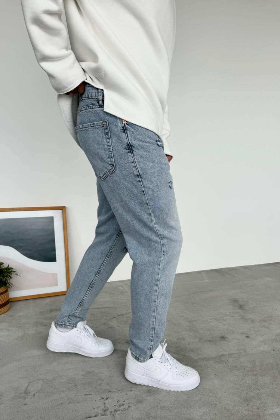 Wholesale Men's Light Blue Relaxed Fit Jeans 1504W26-PNT2157