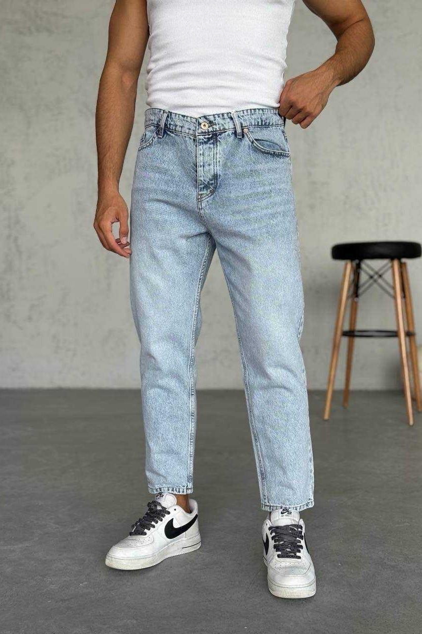 Wholesale Men's Light Blue Relaxed Fit Jeans 1504W26-PNT2297