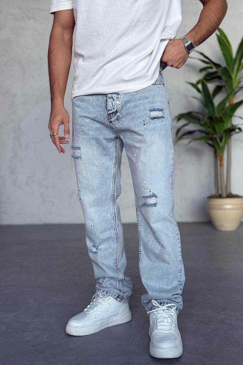 Wholesale Men's Light Blue Slim Fit Jeans 1504W26-PNT3197