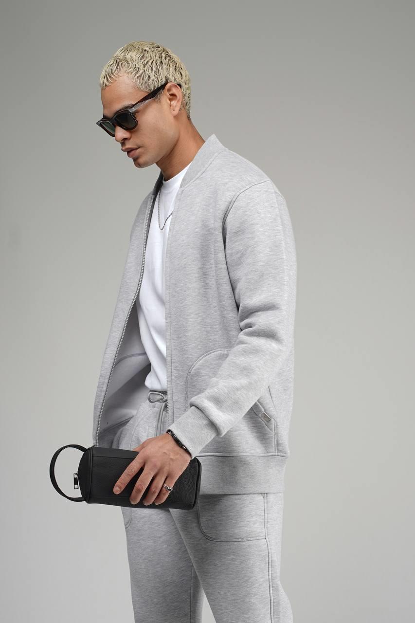 Wholesale Men's Light Gray Tracksuit 1690W26-128