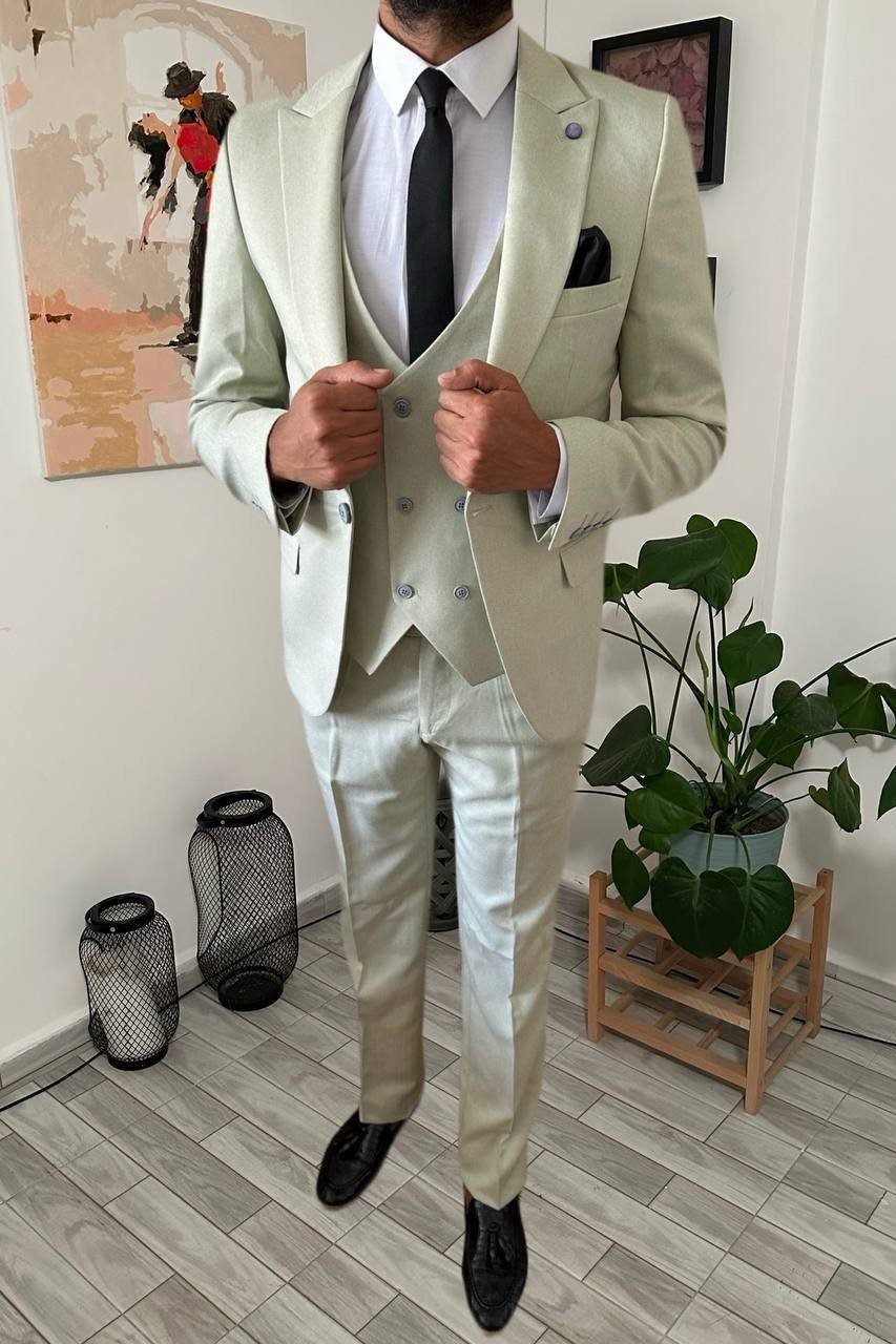 Wholesale Men's Menthol Three-Piece Suit 1701W26-087