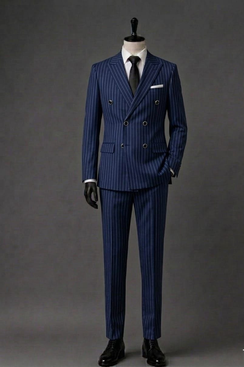 Wholesale Men's Midnight Blue Two-Piece Suit 1701-112