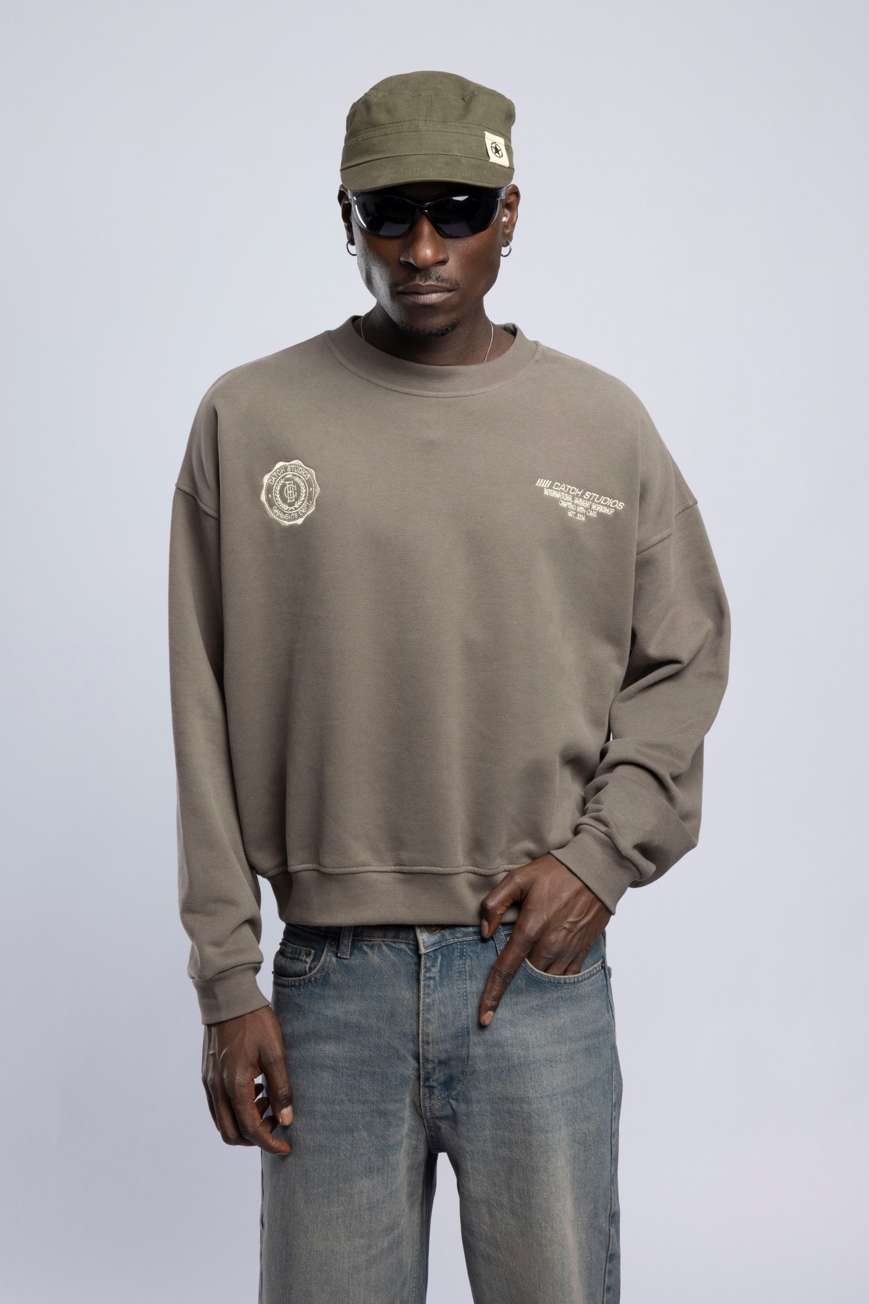 Wholesale Men's Mink Printed Sweatshirt  1503FW27-MRT-4643