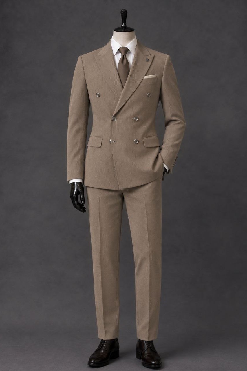 Wholesale Men's Mink Two-Piece Suit 1701-128