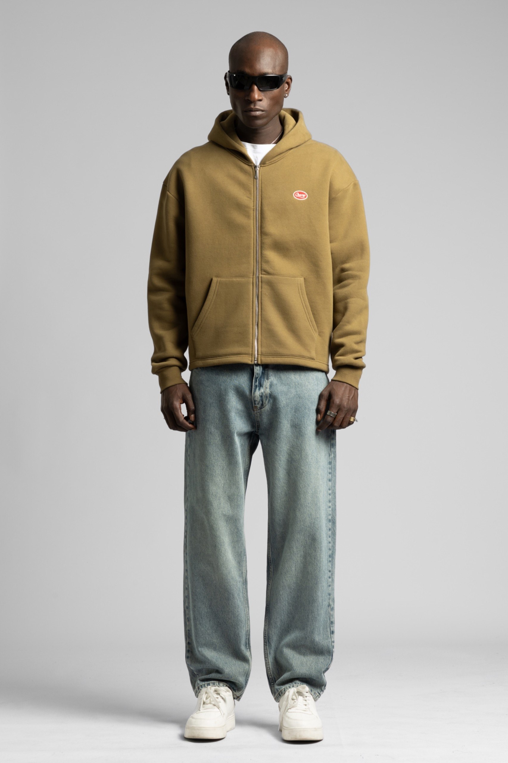 Wholesale Men's Mustard Embroidered Sweatshirt  1503FW27-26CK-029
