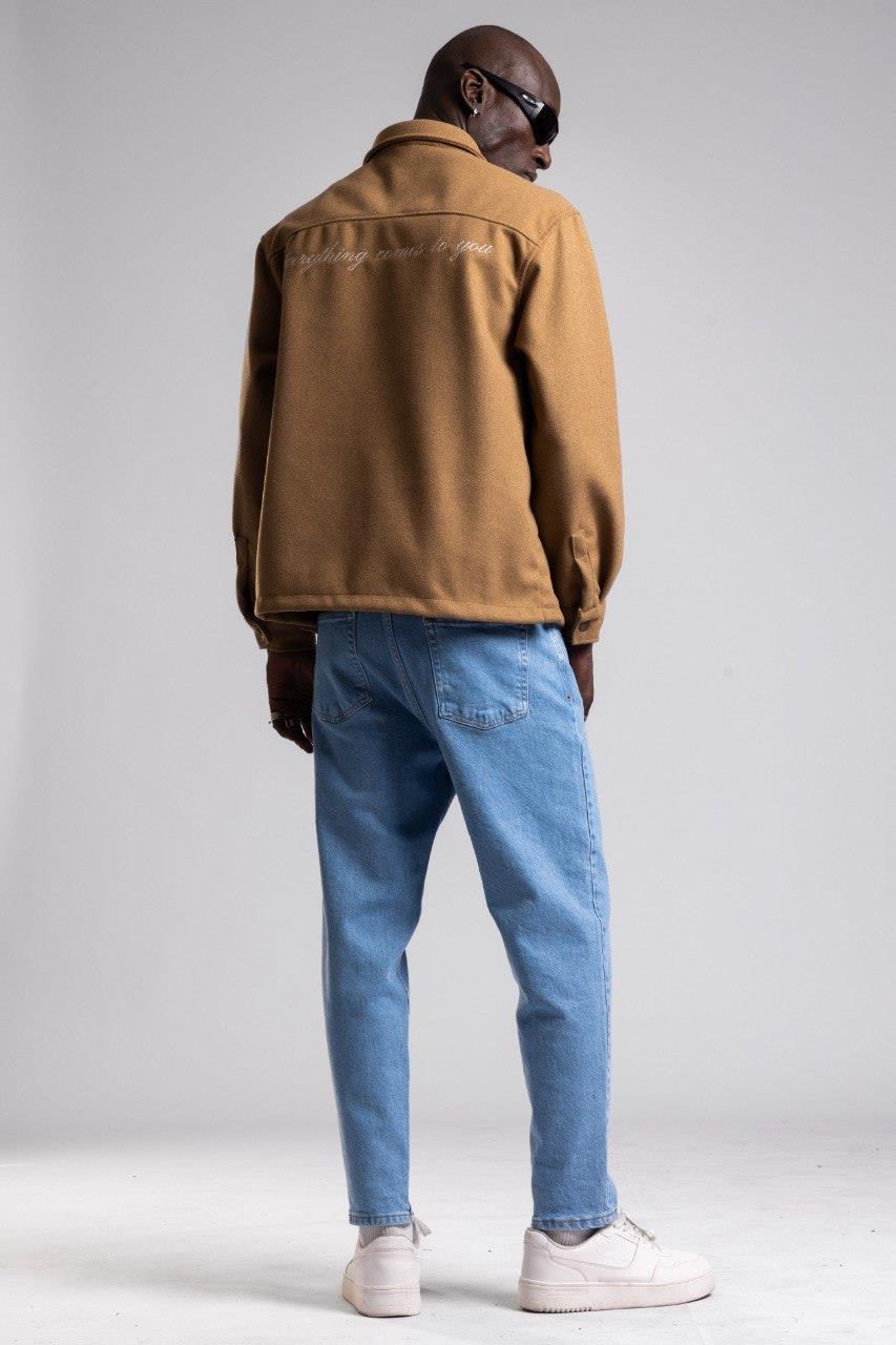 Wholesale Men's Mustard Wool Blend Coat 1503W26-1793