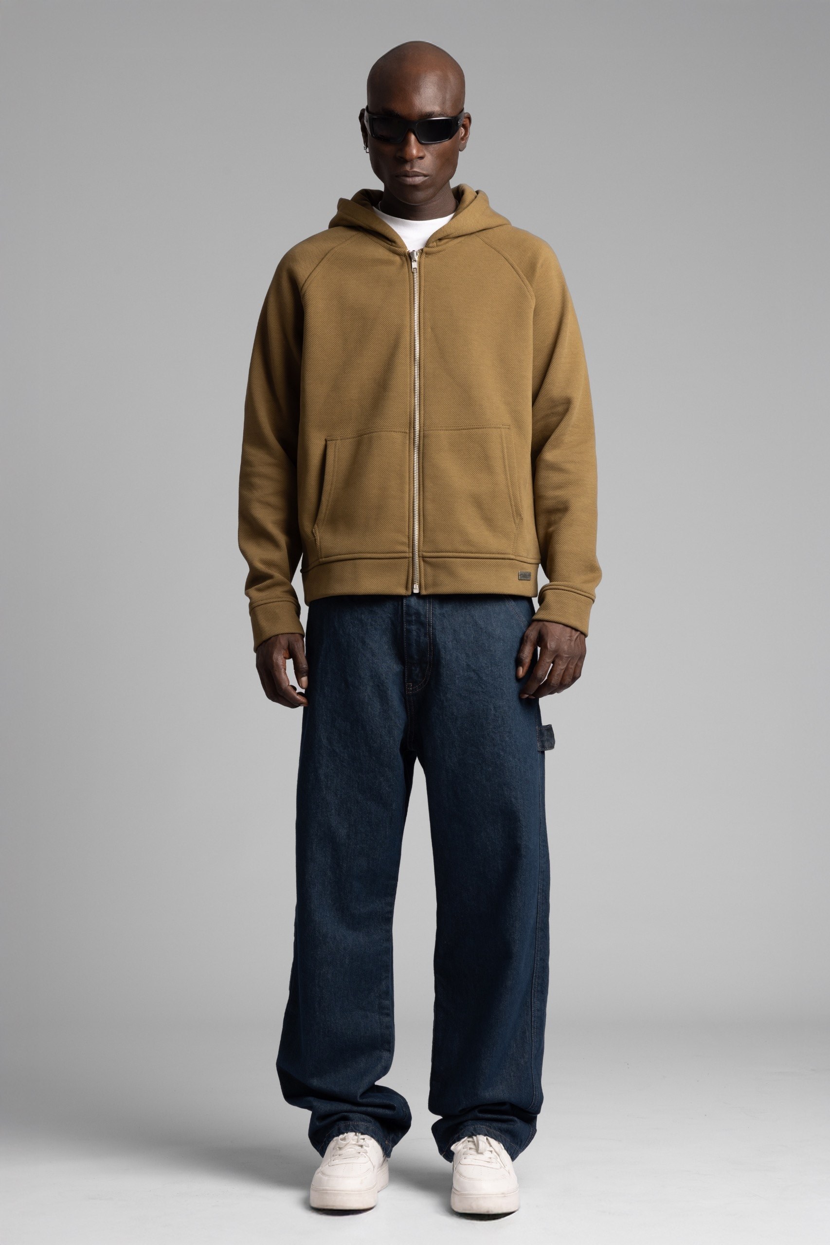 Wholesale Men's Mustard Zip Sweatshirt  1503FW27-MRT-4628