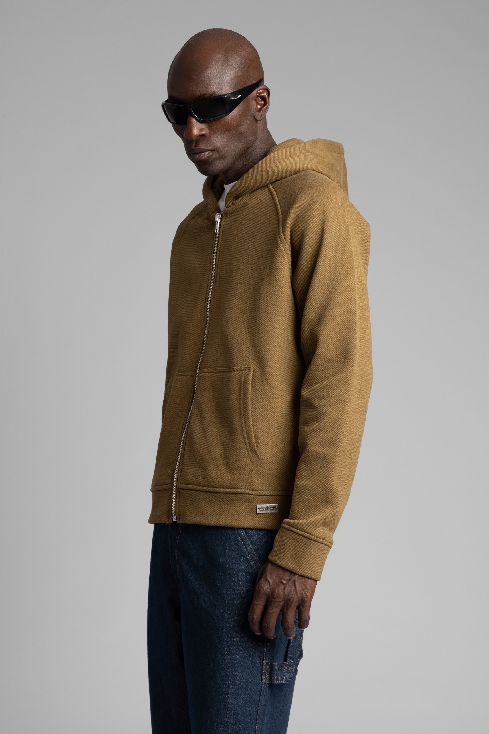 Wholesale Men's Mustard Zip Sweatshirt  1503FW27-MRT-4628