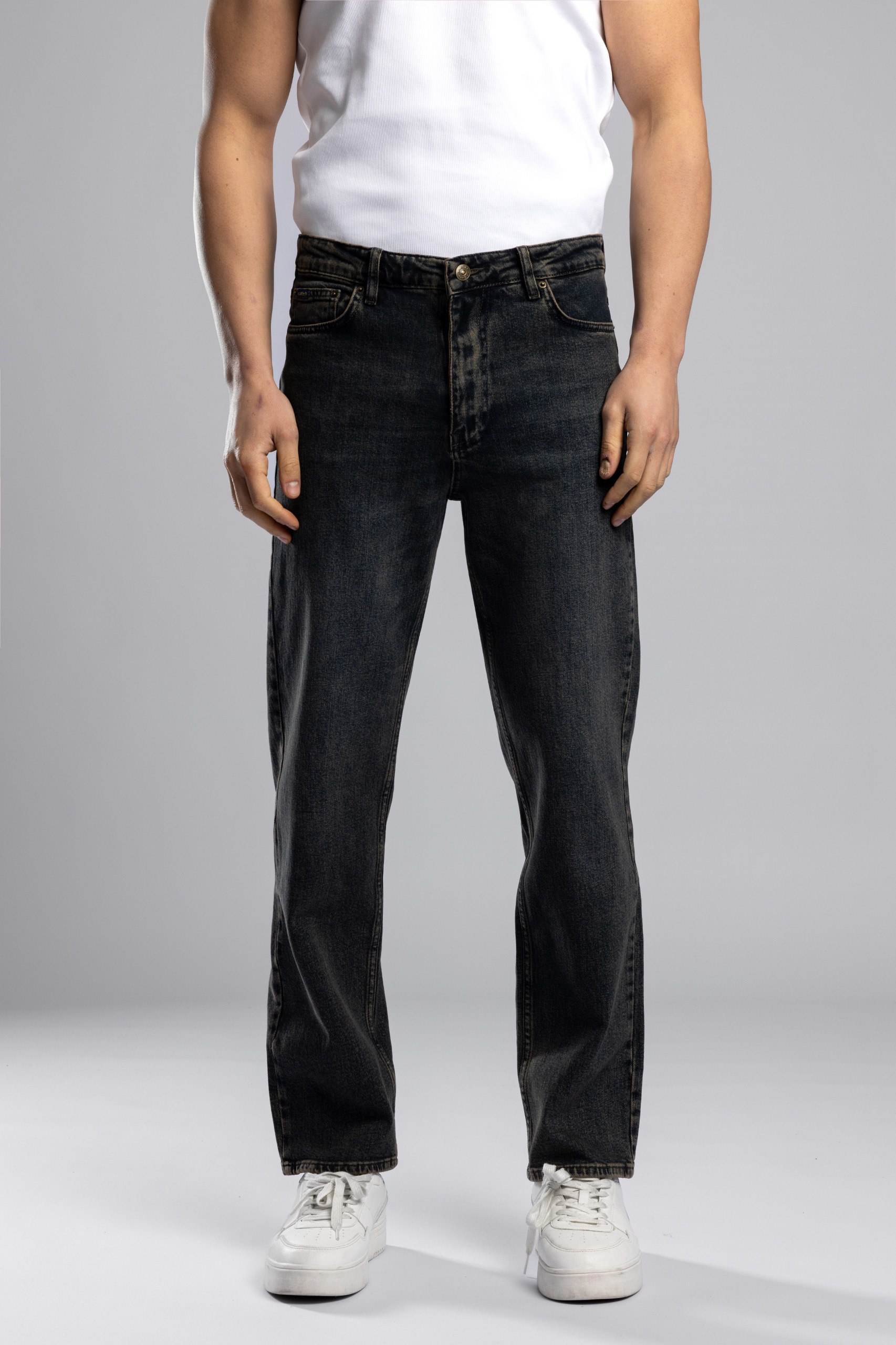 Wholesale Men's Navy Baggy Jeans 1503W26-6584-L