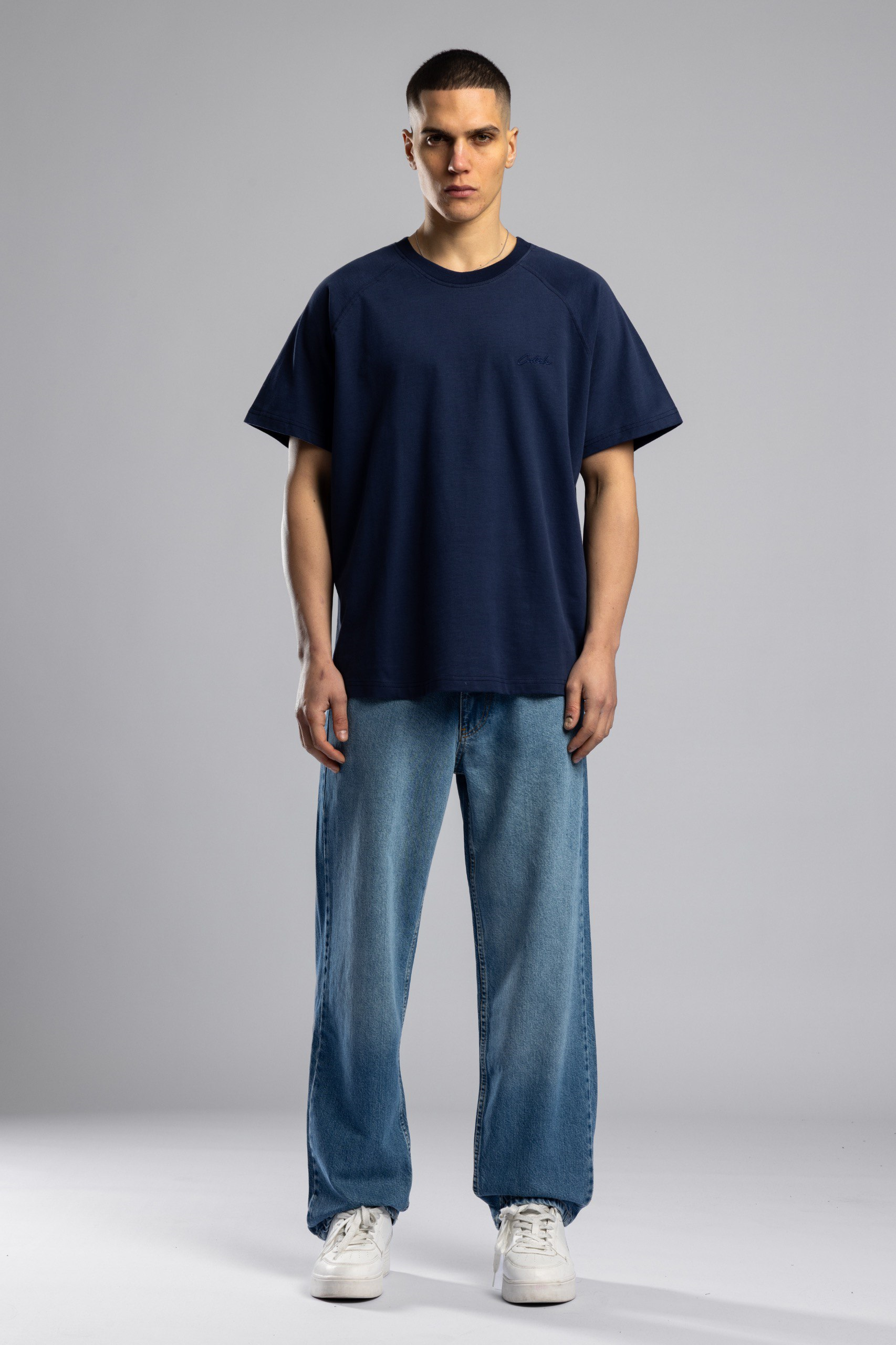 Wholesale Men's Navy Basic T-shirt 1503W26-MRT-26013