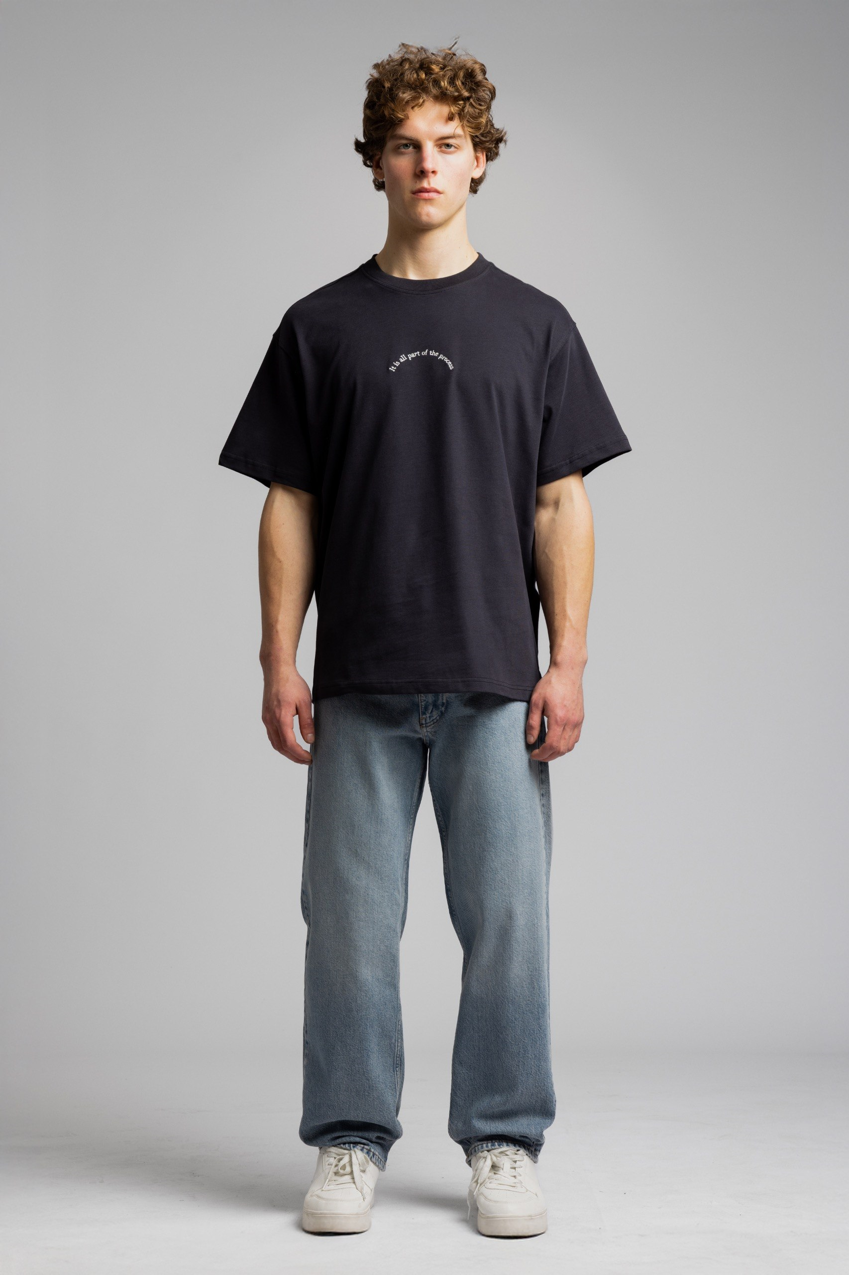 Wholesale Men's Navy Basic T-shirt 1503W26-MRT-26002