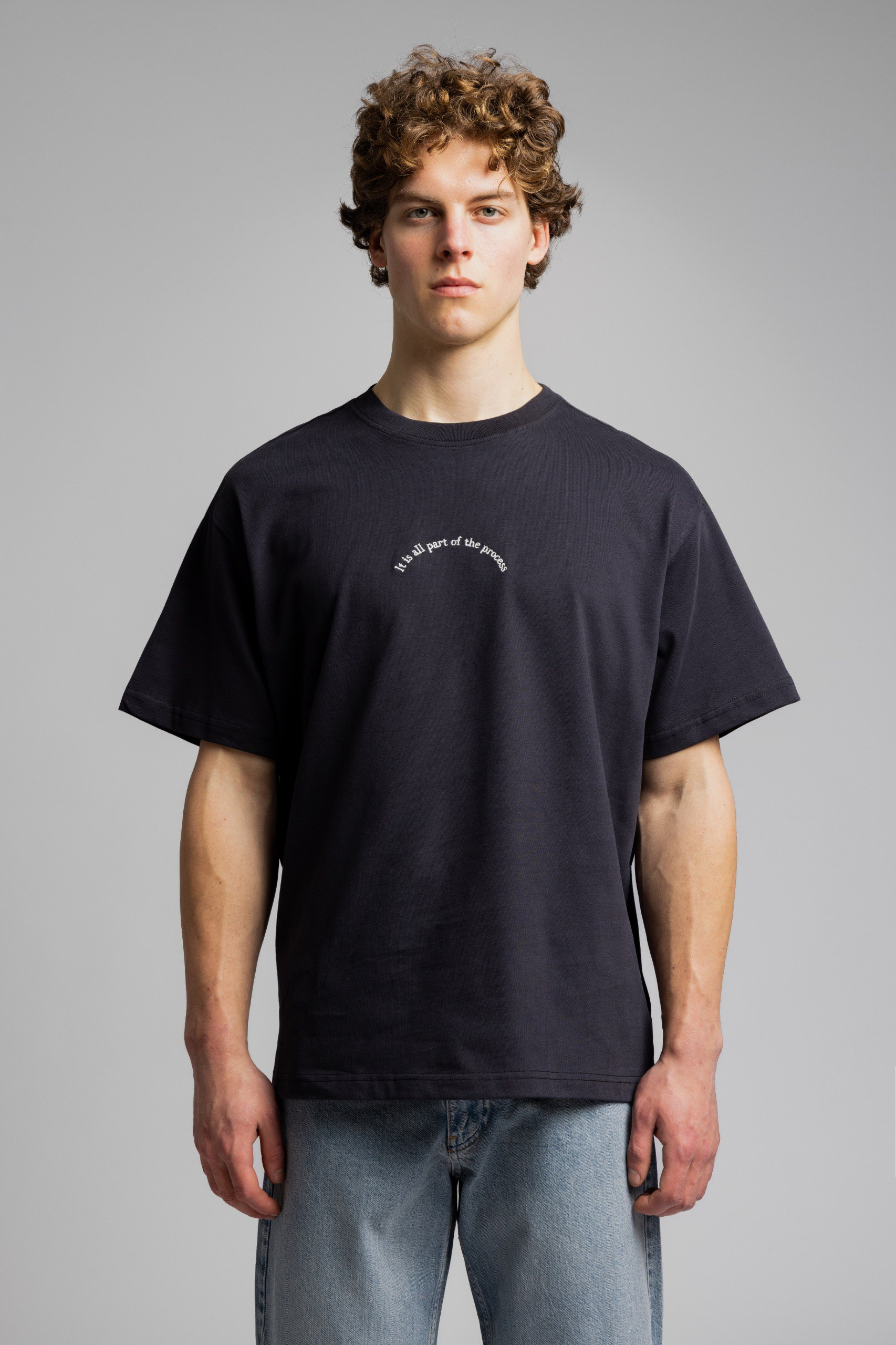 Wholesale Men's Navy Basic T-shirt 1503W26-MRT-26002