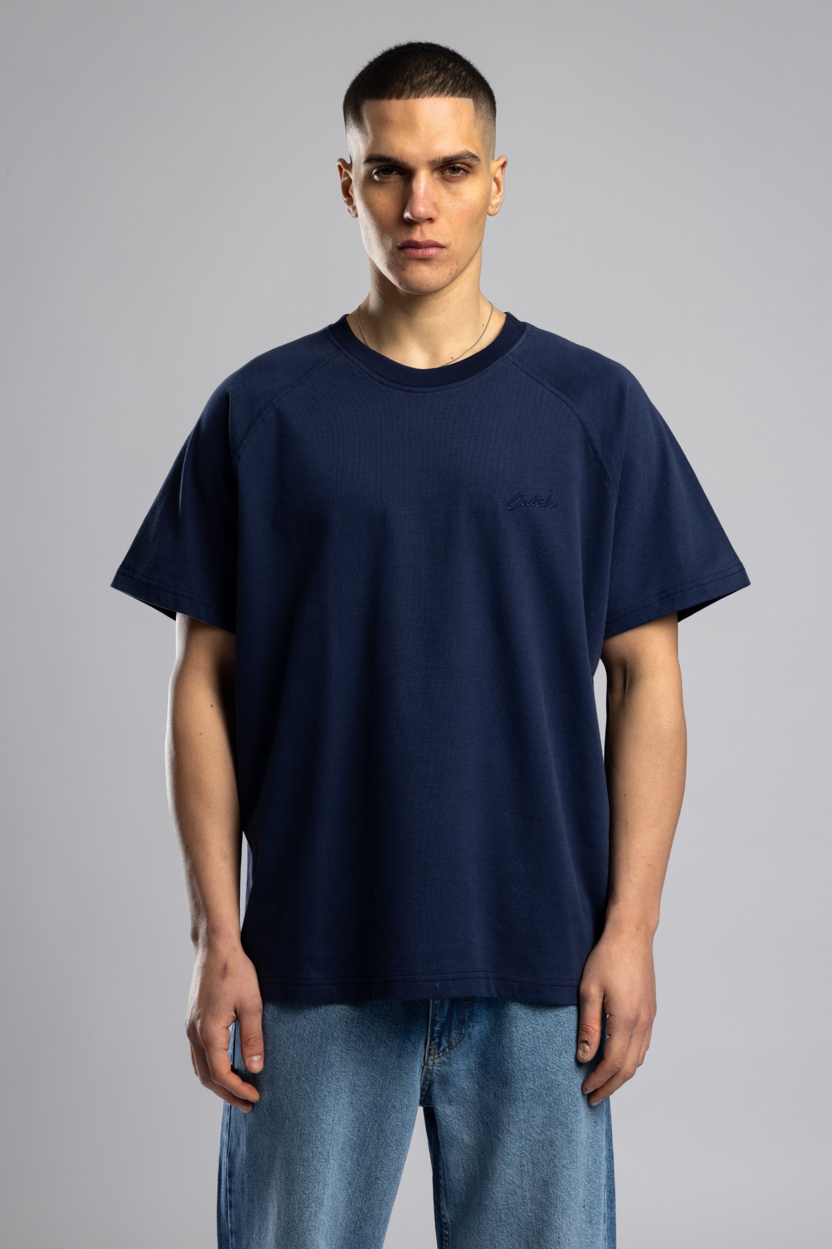 Wholesale Men's Navy Basic T-shirt 1503W26-MRT-26013