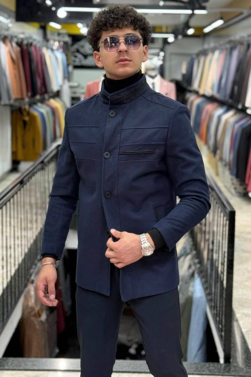 Wholesale Men's Navy Coat 1701W26-047