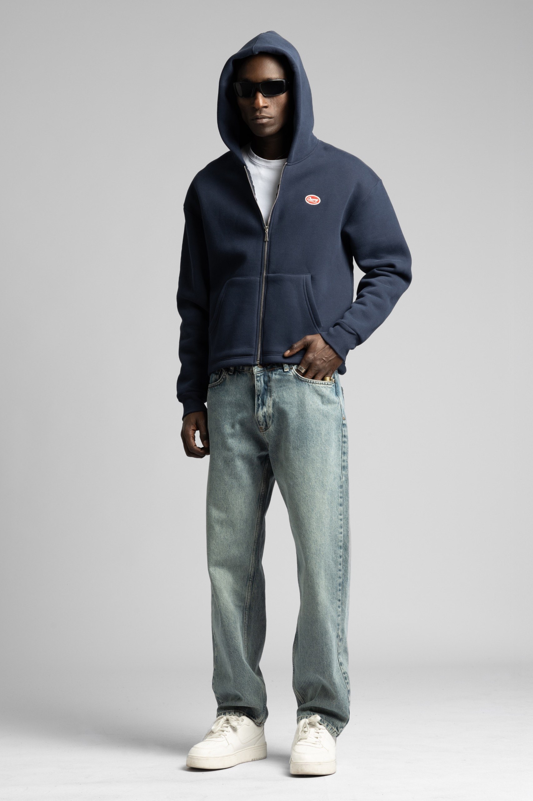 Wholesale Men's Navy Embroidered Sweatshirt  1503FW27-26CK-029