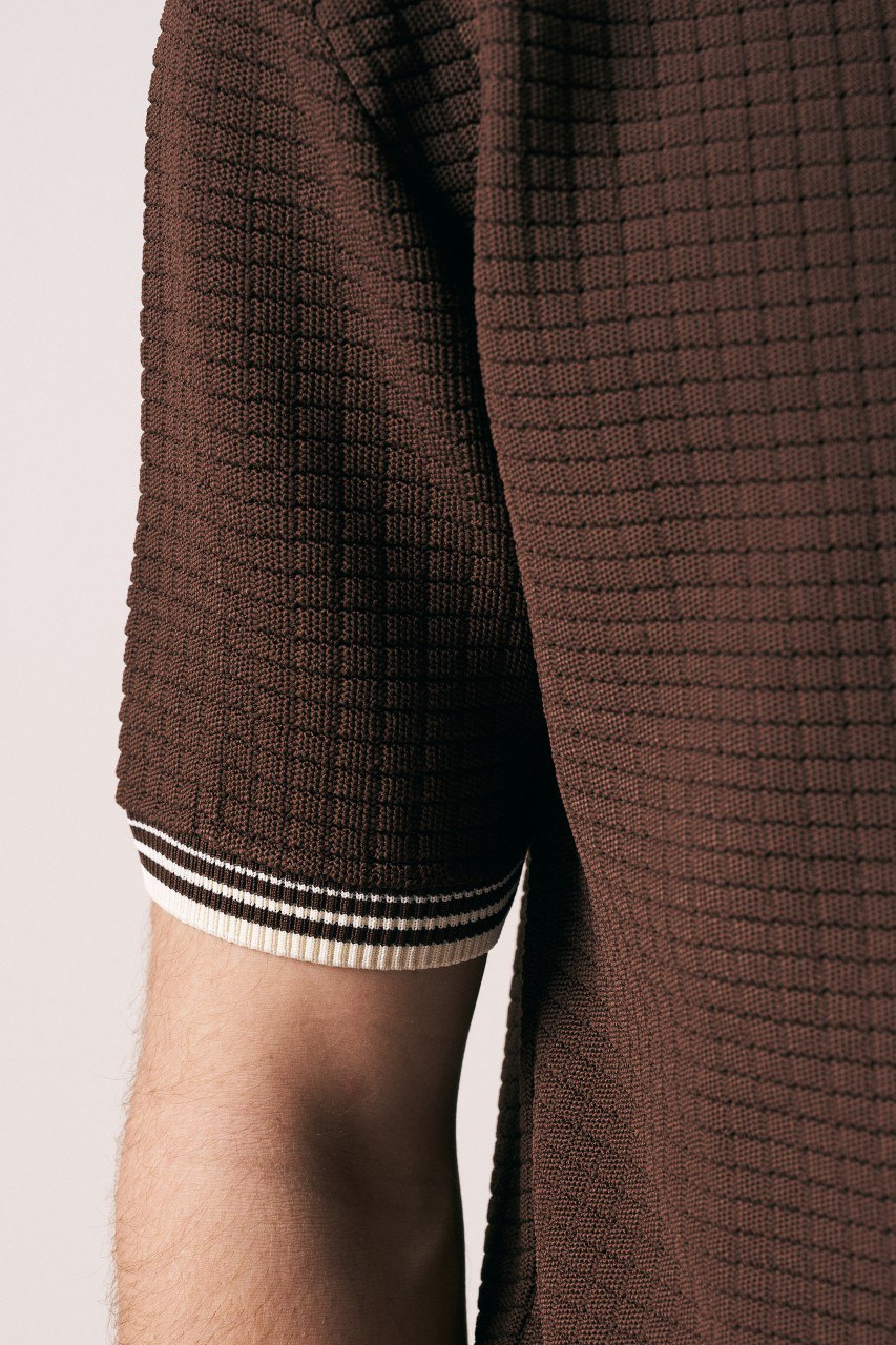 Wholesale Men's Navy Knit Crew-Neck T-Shirt 1609W26-33282 